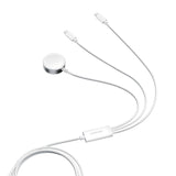 Joyroom S-IW007 3-i-1-kabel USB-A magnetisk oplader - Lightning 1,2 m - hvid
