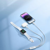 Joyroom S-IW007 3-i-1-kabel USB-A magnetisk oplader - Lightning 1,2 m - hvid