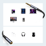 Joyroom stereo lydkabel AUX 3,5 mm mini jack (mand) - mini jack (kvinde) 1,2 m sort (SY-A09)