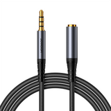 Joyroom stereo lydkabel AUX 3,5 mm mini jack (mand) - mini jack (kvinde) 1,2 m sort (SY-A09)