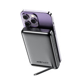 Acefast M6 PD 20W 10000mAh Induktiv Powerbank + Kabel - sort
