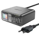 Acefast Z4 PD 218W GaN 3 x USB-C + USB-A multifunktionsadapter med 4 porte - Grå
