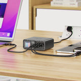 Acefast Z4 PD 218W GaN 3 x USB-C + USB-A multifunktionsadapter med 4 porte - Grå