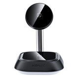 3in1 Acefast E16 15W induktiv opladningsstation til telefon / hovedtelefoner / ur - sort