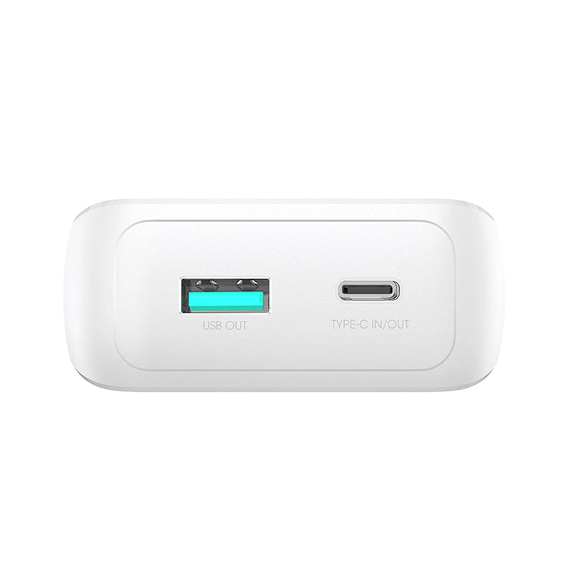 Mini powerbank med indbyggede kabler Joyroom JR-PBC06 30W 10000mAh - hvid