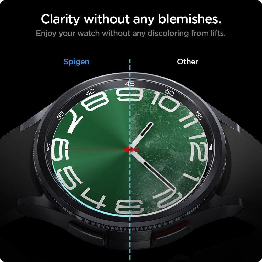 Spigen Glas.tR EZ Fit hærdet glas til Samsung Galaxy Watch 6 Classic (47 mm) - 2 stk.