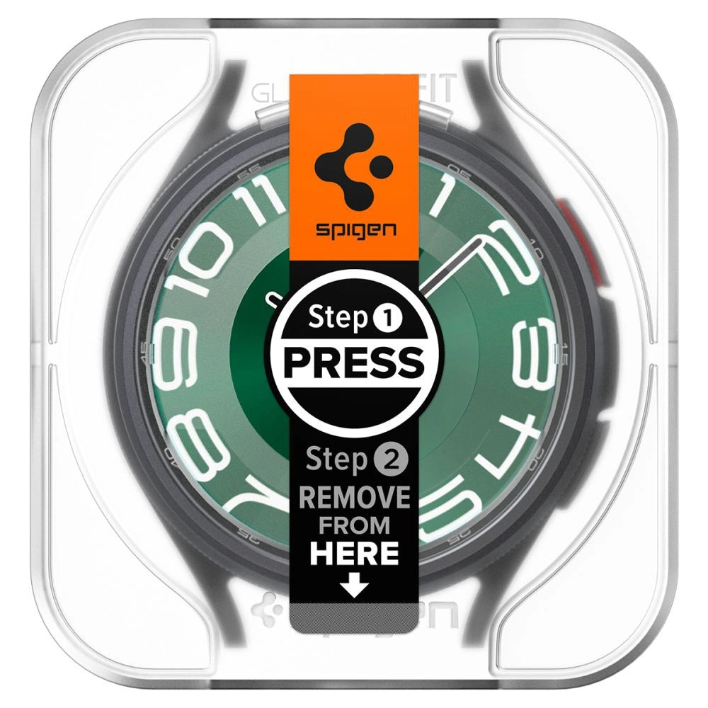 Spigen Glas.tR EZ Fit hærdet glas til Samsung Galaxy Watch 6 Classic (47 mm) - 2 stk.