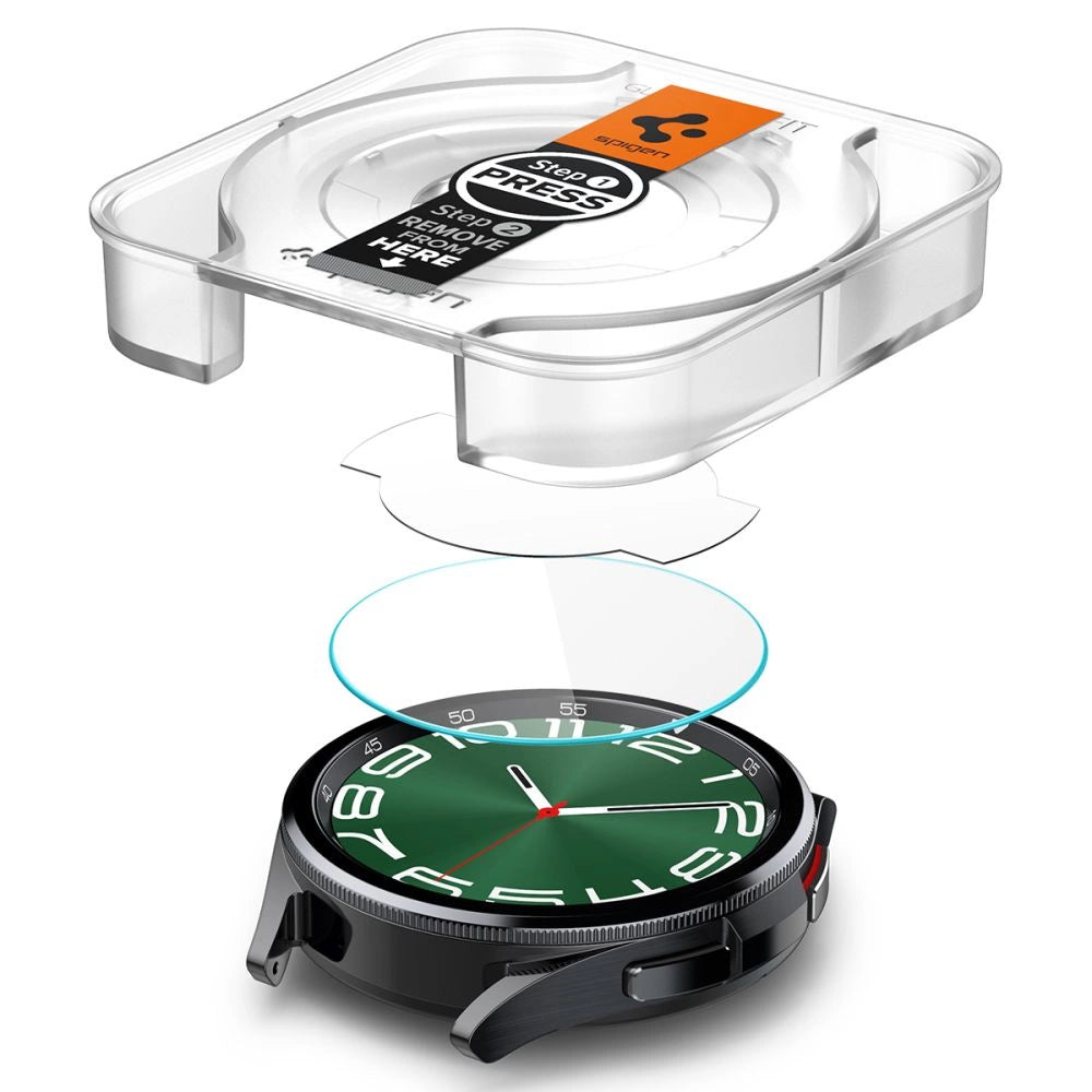 Spigen Glas.tR EZ Fit hærdet glas til Samsung Galaxy Watch 6 Classic (47 mm) - 2 stk.