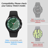Spigen Glas.tR EZ Fit hærdet glas til Samsung Galaxy Watch 6 Classic (47 mm) - 2 stk.