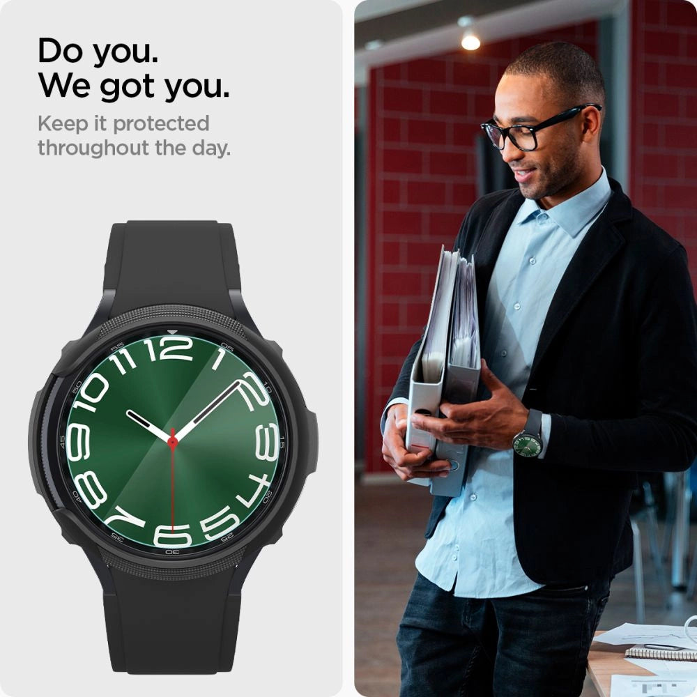 Spigen Glas.tR EZ Fit hærdet glas til Samsung Galaxy Watch 6 Classic (47 mm) - 2 stk.
