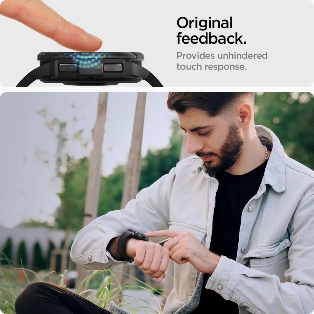 Spigen Glas.tR EZ Fit hærdet glas til Samsung Galaxy Watch 6 Classic (47 mm) - 2 stk.