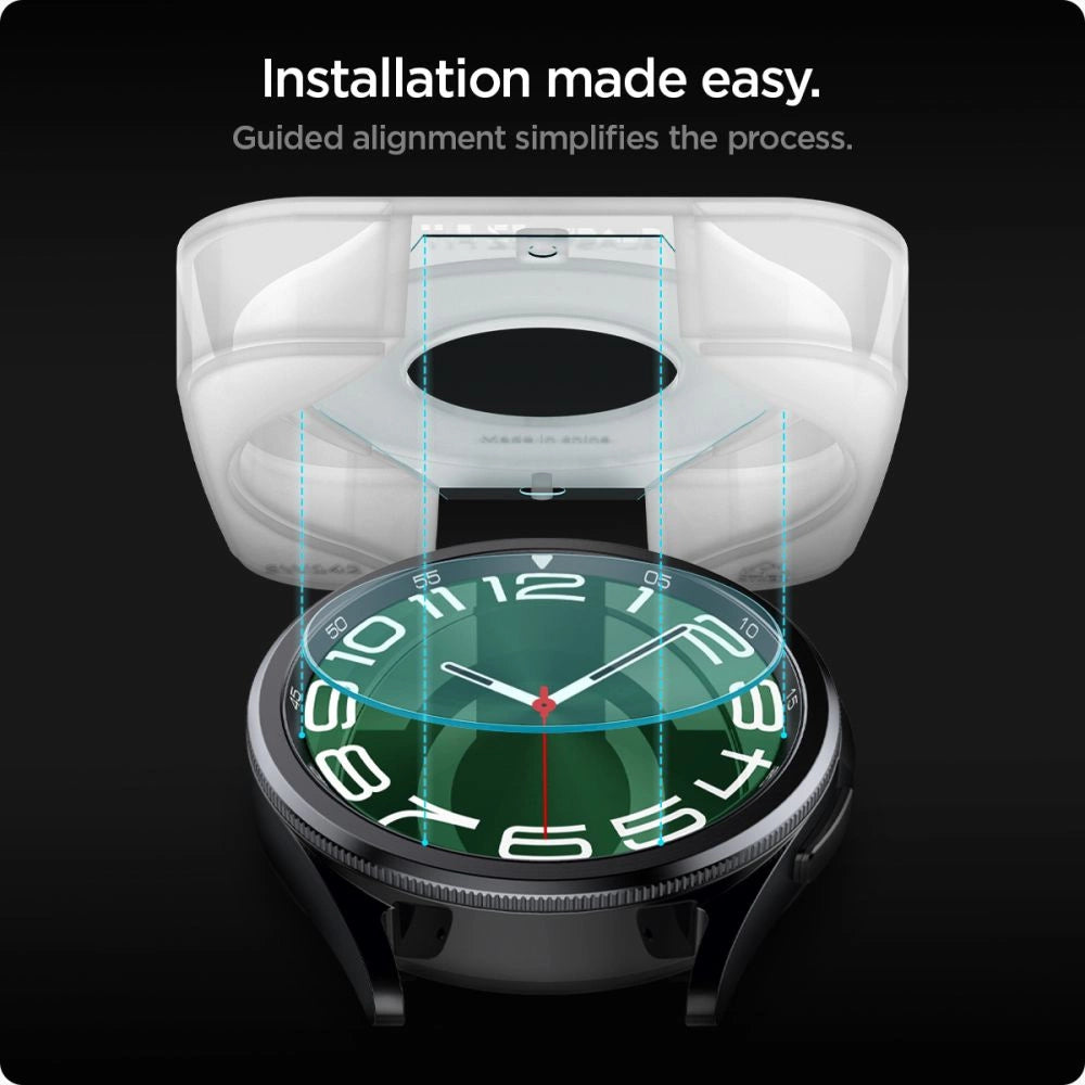 Spigen Glas.tR EZ Fit hærdet glas til Samsung Galaxy Watch 6 Classic (47 mm) - 2 stk.
