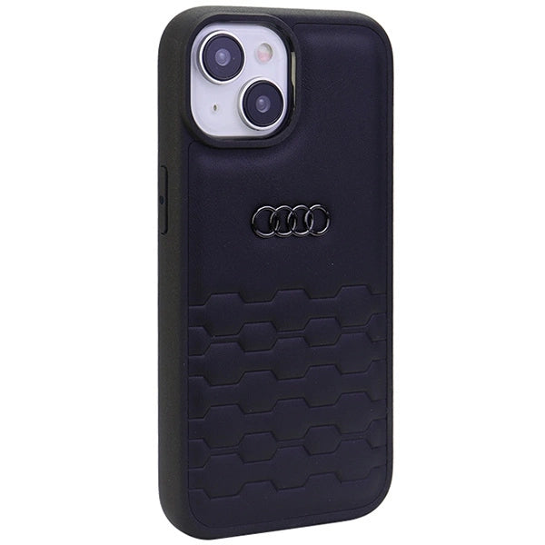 Audi GT Syntetisk læderfoder til iPhone 15 Plus - sort