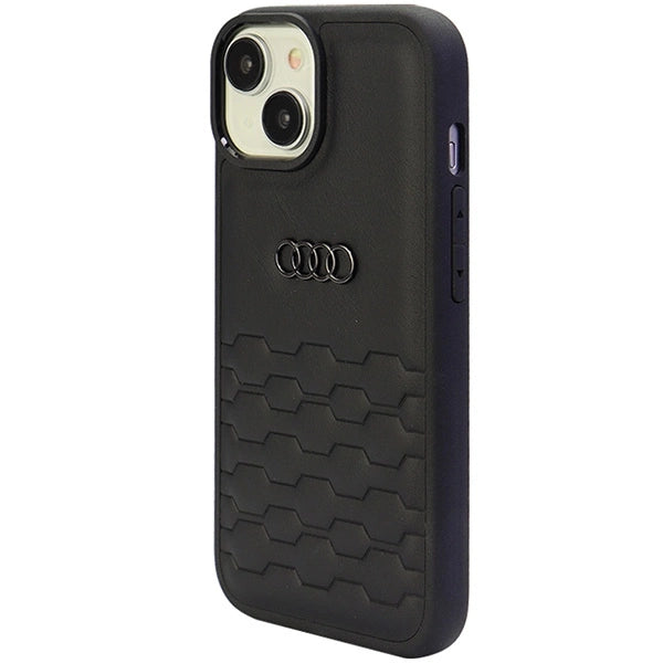 Audi GT Syntetisk læderfoder til iPhone 15 Plus - sort