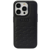 Audi GT Syntetisk læderfoder til iPhone 15 Pro Max - sort