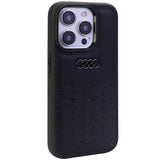 Audi GT Syntetisk læderfoder til iPhone 15 Pro Max - sort