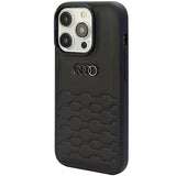 Audi GT Syntetisk læderfoder til iPhone 15 Pro Max - sort