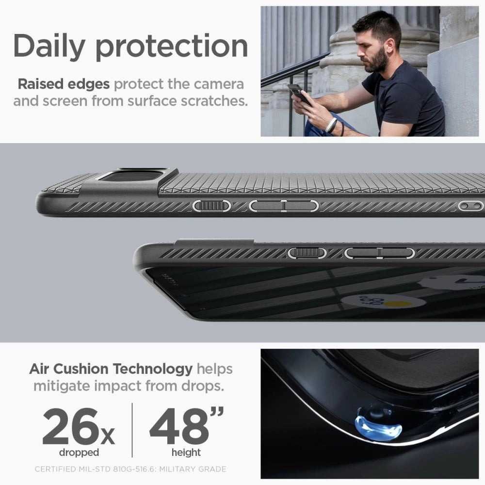 Spigen Liquid Air Case til Google Pixel 8 Pro - Matte sort
