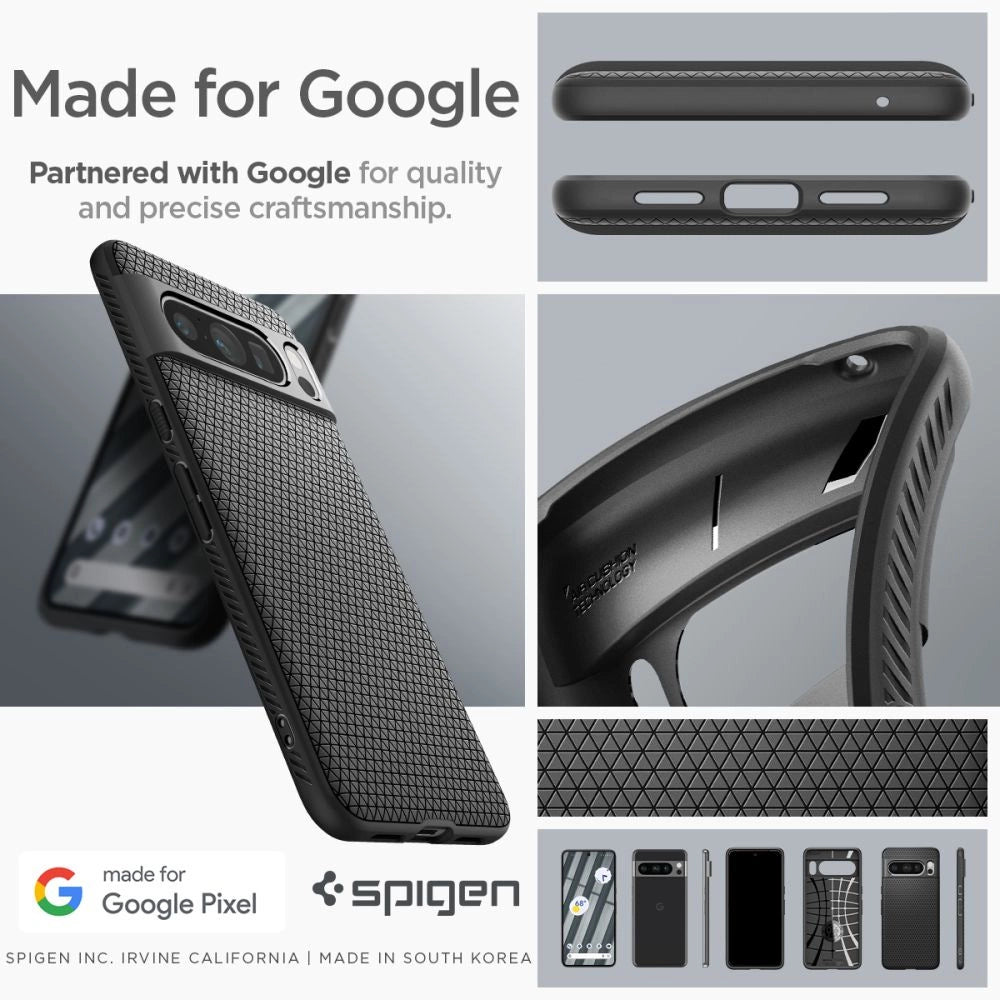 Spigen Liquid Air Case til Google Pixel 8 Pro - Matte sort