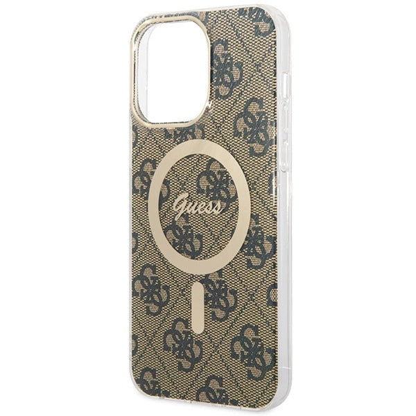 Guess IML 4G MagSafe Case til iPhone 15 Pro Max - Brunt