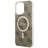 Guess IML 4G MagSafe Case til iPhone 15 Pro Max - Brunt