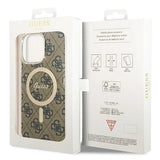Guess IML 4G MagSafe Case til iPhone 15 Pro Max - Brunt