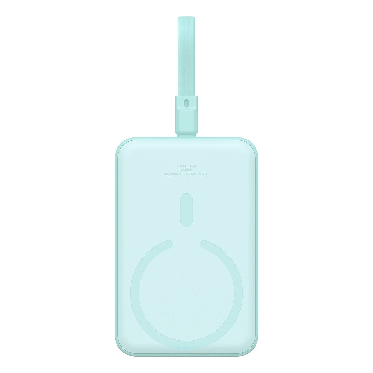 Baseus Magnetic Mini MagSafe 10000mAh 20W powerbank med indbygget Lightning kabel - blå + Baseus Simple Series USB-C - USB-C 60W 0,3m kabel