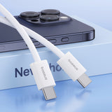 Baseus Superior Series ll USB-C - USB-C 30W 480Mb/s cable 1m - white