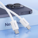 Baseus Superior Series ll USB-C - USB-C 30W 480Mb/s 2m kabel - hvid