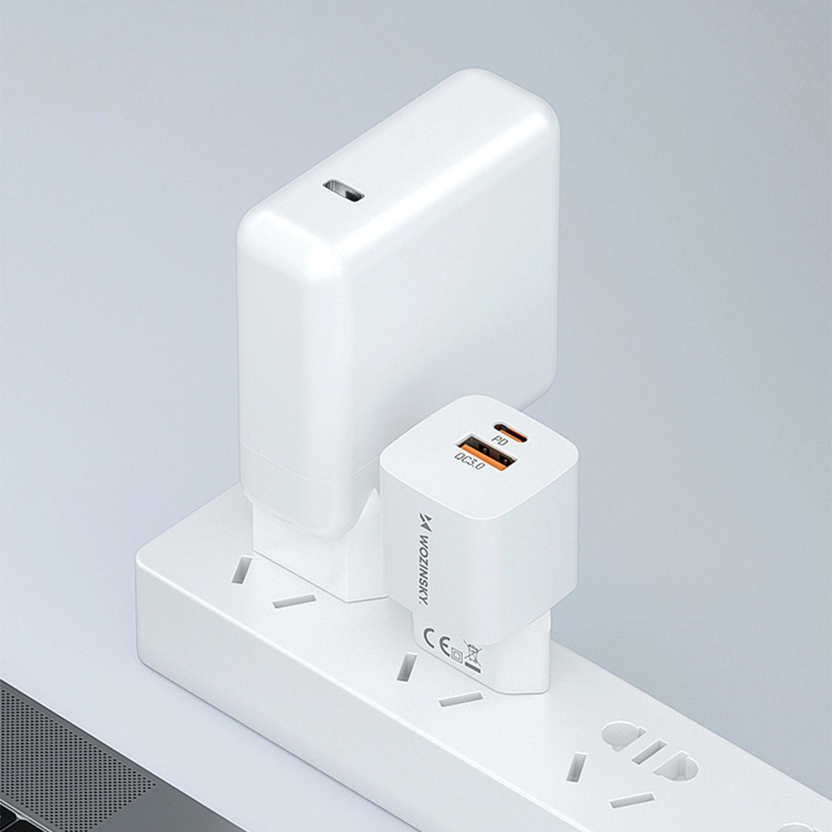 Wozinsky CMWCW 20W USB-C / USB-A vægoplader - hvid