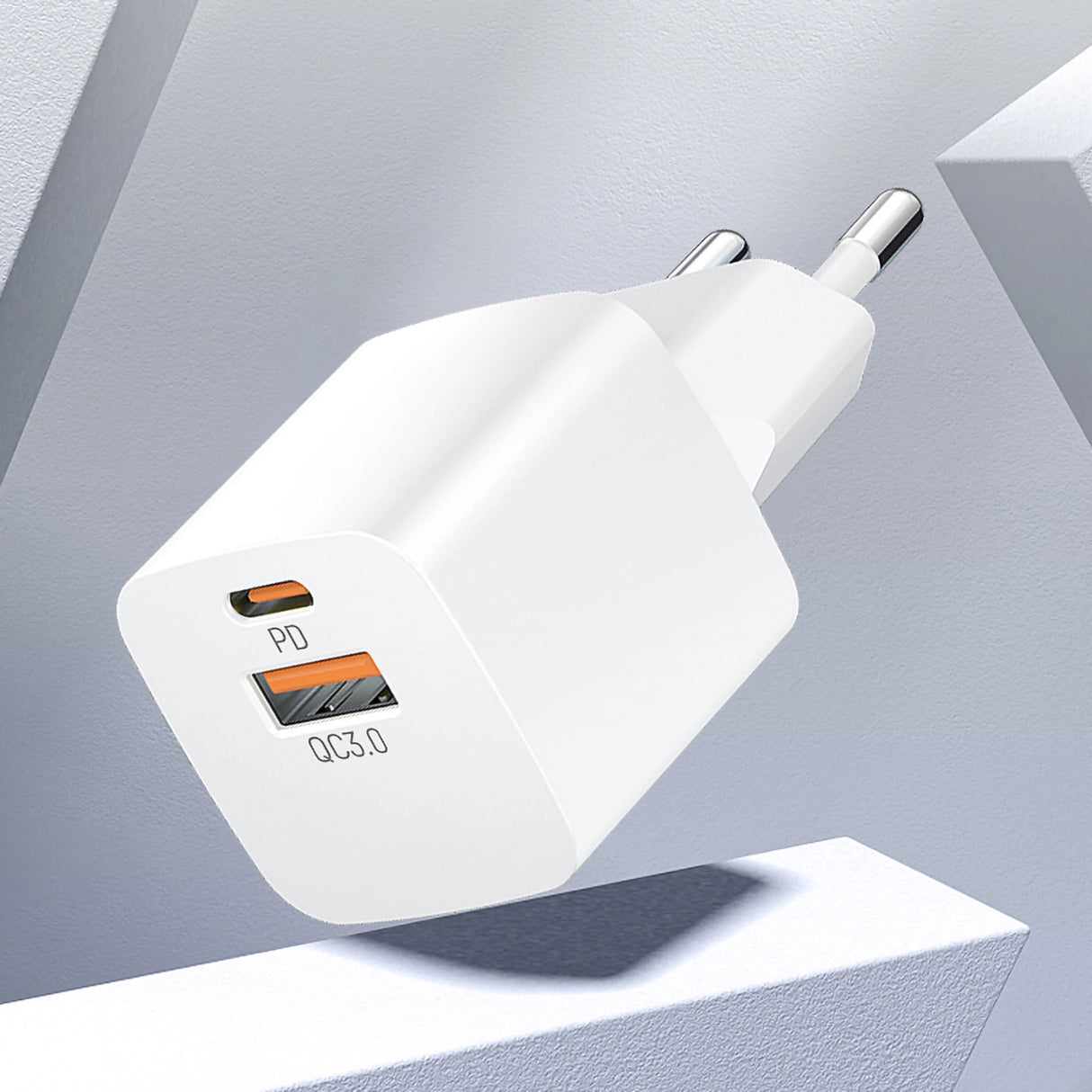 Wozinsky CMWCW 20W USB-C / USB-A vægoplader - hvid