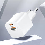 Wozinsky CMWCW 20W USB-C / USB-A vægoplader - hvid