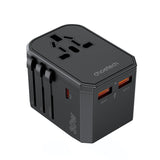 Choetech PD6041 USB-C USB-A PD 30W Travel Charger med 4 stik USA EU UK AU - sort