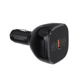 Choetech TC0024 biloplader 160W 2x USB-C PD 3.1 1x USB-A - sort