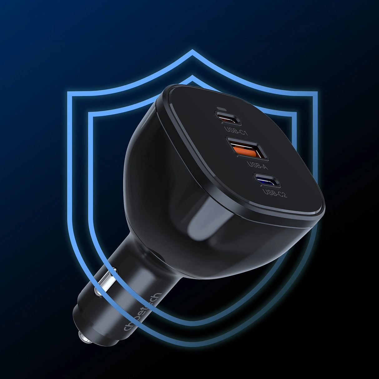 Choetech TC0024 biloplader 160W 2x USB-C PD 3.1 1x USB-A - sort