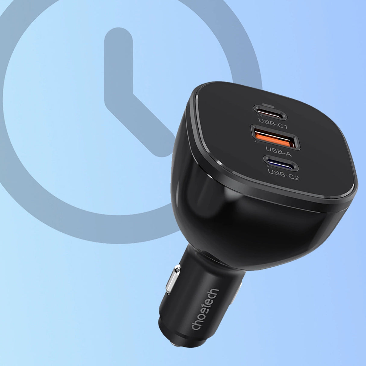 Choetech TC0024 biloplader 160W 2x USB-C PD 3.1 1x USB-A - sort