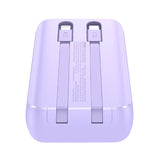 Joyroom JR-PBC07 20000mAh 30W mini power bank med USB-C og Lightning kabler - lilla