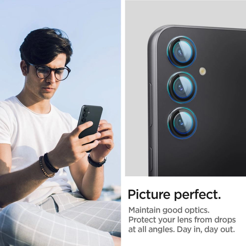 Spigen Glas.tR EZ Fit Optik Camera Protector til Samsung Galaxy S23 FE - sort 2 stykker.