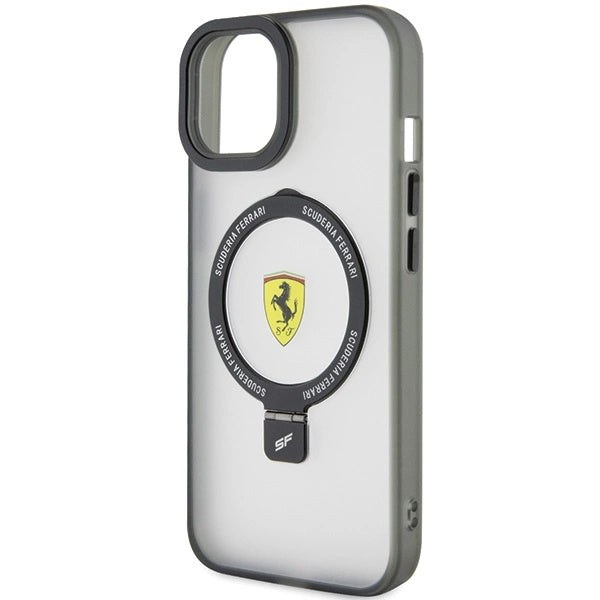 Ferrari FEHMP15SUSCAK iPhone 15 6.1" sort/sort hardcase Ring Stand 2023 Collection MagSafe