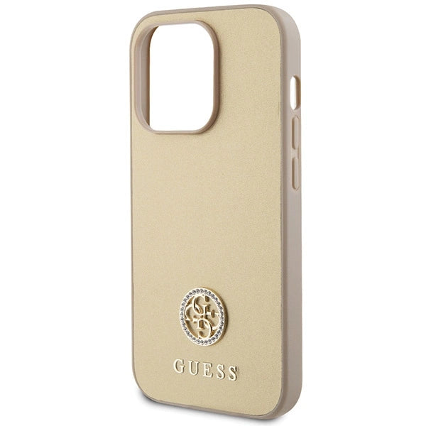 Guess GUHCP15LPS4DGPD iPhone 15 Pro 6.1" guld/guld hardcase Strass Metal Logo