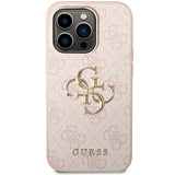 Guess GUHCP15X4GMGPI iPhone 15 Pro Max 6.7" pink/pink hardcase 4G Big Metal Logo
