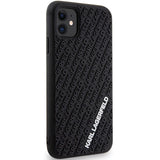 Karl Lagerfeld KLHCN613DMKRLK iPhone 11 / Xr 6.1" black/black hardcase 3D Rubber Multi Logo