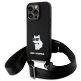 Karl Lagerfeld KLHCP15XSCBSCNK iPhone 15 Pro Max 6.7" hardcase black/black Crossbody Silicone Choupette