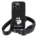 Karl Lagerfeld KLHCP15XSCBSCNK iPhone 15 Pro Max 6.7" hardcase black/black Crossbody Silicone Choupette