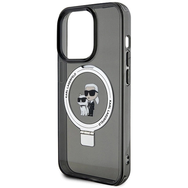 Karl Lagerfeld KLHMP13LHMRSKCK iPhone 13 Pro 6.1" black/black hardcase Ring Stand Karl&Choupette MagSafe
