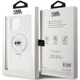 Karl Lagerfeld KLHMP15LHMRSKHH iPhone 15 Pro 6.1" white/white hardcase Ring Stand Karl Head MagSafe