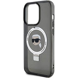 Karl Lagerfeld KLHMP15LHMRSKHK iPhone 15 Pro 6.1" black/black hardcase Ring Stand Karl Head MagSafe