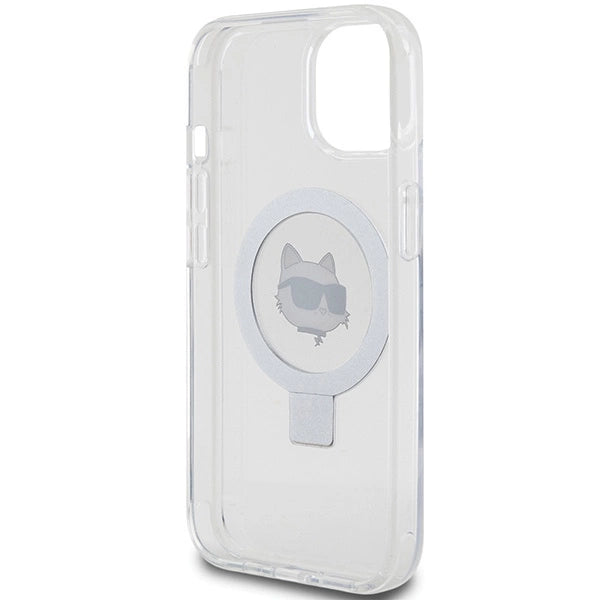 Karl Lagerfeld KLHMP15MHMRSCHH iPhone 15 Plus 6.7" white/white hardcase Ring Stand Choupette Head MagSafe