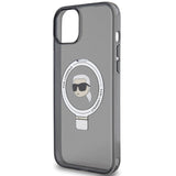 Karl Lagerfeld KLHMP15SHMRSKHK iPhone 15 6.1" black/black hardcase Ring Stand Karl Head MagSafe