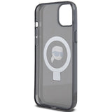 Karl Lagerfeld KLHMP15SHMRSKHK iPhone 15 6.1" black/black hardcase Ring Stand Karl Head MagSafe
